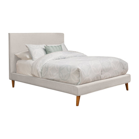Britney Bed, Light Grey Linen-Beds-Parc Decor