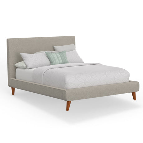 Britney Bed, Light Grey Linen-Beds-Parc Decor