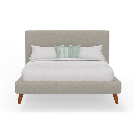 Britney Bed, Light Grey Linen-Beds-Parc Decor