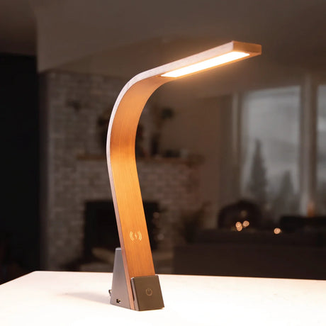 Brooklyn AURA LED Task Light (Wireless Qi™ Charging)-Desk Lamp-Parc Decor