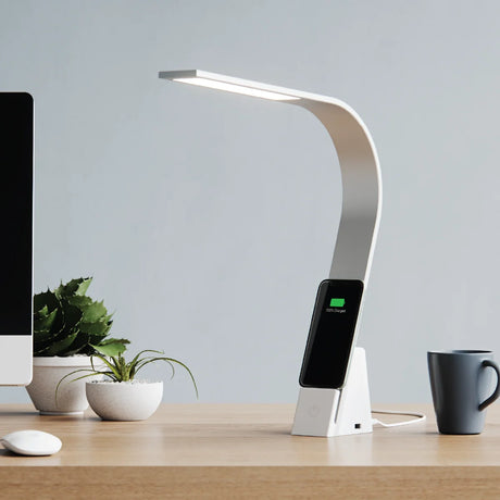 Brooklyn AURA LED Task Light (Wireless Qi™ Charging)-Desk Lamp-Parc Decor
