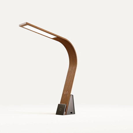 Brooklyn LED Task Light - Black Walnut Wood-Desk Lamp-Parc Decor