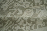 Brown and Beige Hand Knotted Wool Low Pile Vintage Area Rug