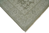 Brown and Beige Hand Knotted Wool Low Pile Vintage Area Rug