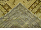Brown And Beige Modern Traditional Design 5x8 Hand Knotted Wool Area Rug