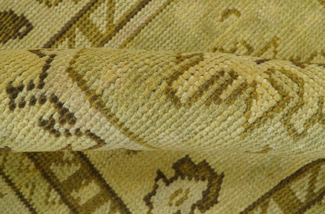 Brown And Beige Modern Traditional Design 5x8 Hand Knotted Wool Area Rug