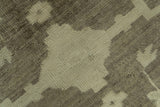 Brown And Beige Traditional Oushak Hand knotted Wool Area Rug