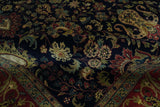Brown and Black Traditional Style Hand Knotted Wool Area Rug