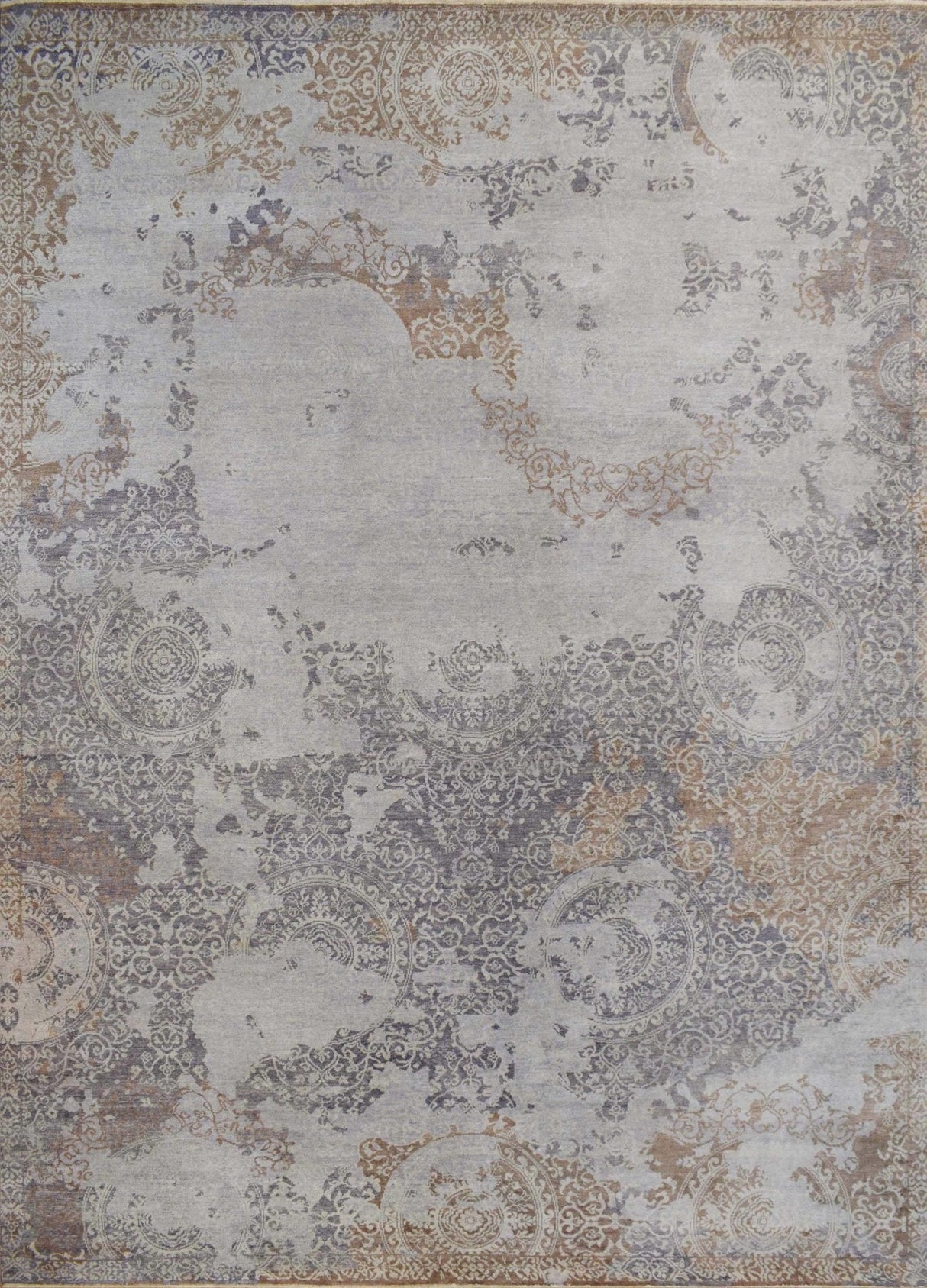Brown Traditional Style Hand Knotted Wool 8x10 Area Rug