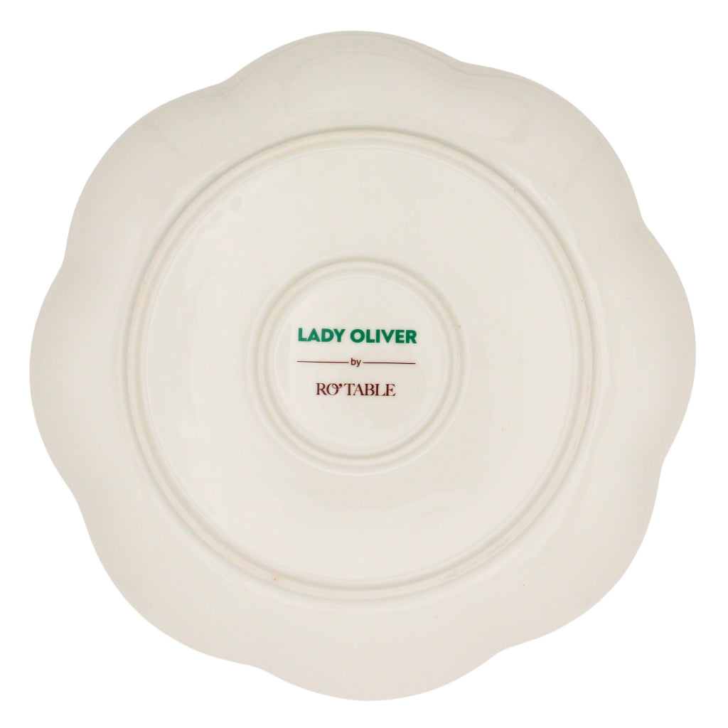 Bumble Homecoming Scalloped Ceramic Starter Plates – Set of 4 (+1 Bonus Plate)