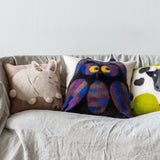 Bunny Rabbit Blush Wool Throw Pillow-Pillows-Parc Decor