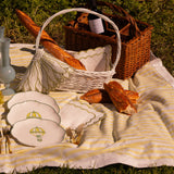 Buttercream Yellow Stripe Cotton-Linen Tablecloth