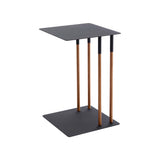 C Side Table (22" H) - Steel + Wood
