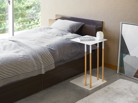 C Side Table (22" H) - Steel + Wood