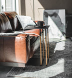C Side Table (22" H) - Steel + Wood