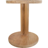 Cabo Natural Teak C Shaped Side Table-Parc Decor