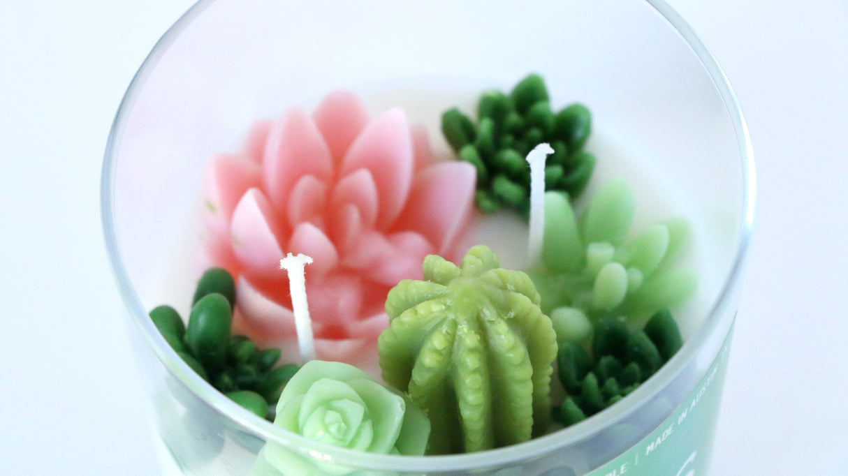 Cactus Flower Container Candle-Candles-Parc Decor