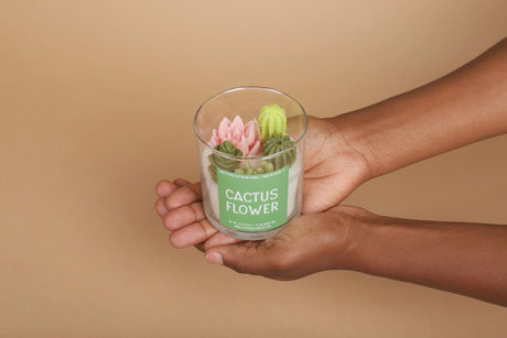 Cactus Flower Container Candle-Candles-Parc Decor