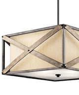 Cahoon 26"W 4-Light Anvil Iron Pendant/Semi-Flush Mount Light by Kichler