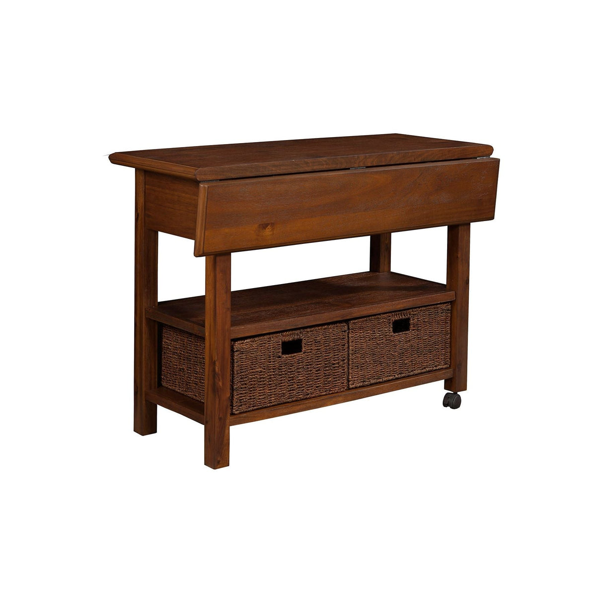Caldwell Kitchen Cart, Antique Cappuccino-Coffee & Cocktail Tables-Parc Decor