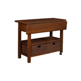 Caldwell Kitchen Cart, Antique Cappuccino-Coffee & Cocktail Tables-Parc Decor