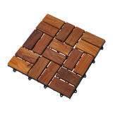 Calgary Oiled Teak Outdoor Interlocking Tiles-Floor Tile-Parc Decor