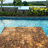Calgary Oiled Teak Outdoor Interlocking Tiles-Floor Tile-Parc Decor