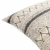 Calliope Monochrome Patterned Throw Pillow-Throw Pillows-Parc Decor