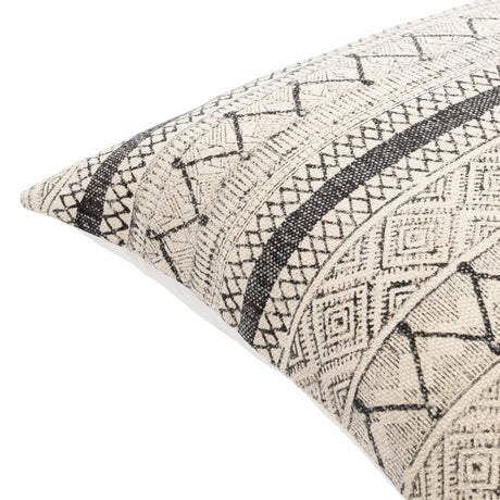 Calliope Monochrome Patterned Throw Pillow-Throw Pillows-Parc Decor