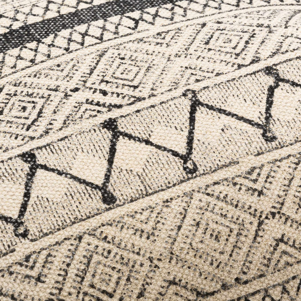 Calliope Monochrome Patterned Throw Pillow-Throw Pillows-Parc Decor