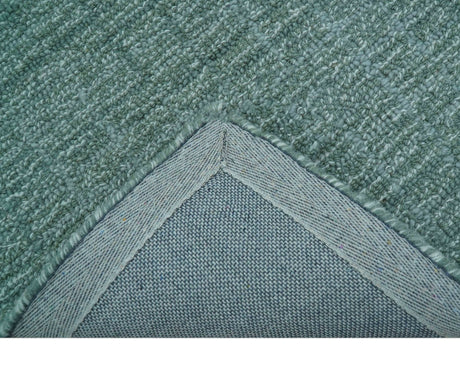 Cam Custom Made Modern Style Teal Hand Tufted Wool Rug