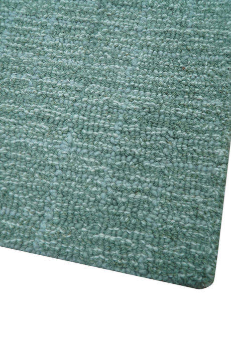Cam Custom Made Modern Style Teal Hand Tufted Wool Rug