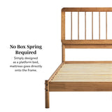 Cama Mid-Century Modern Solid Wood Spindle Bedframe