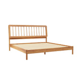 Cama Mid-Century Modern Solid Wood Spindle Bedframe-Bedroom-Parc Decor