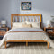 Cama X Spindle Mid-Century Modern Solid Wood Bed-Bedroom-Parc Decor