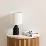 Canayan Black and Natural Resin Table Lamp-Lighting-Parc Decor
