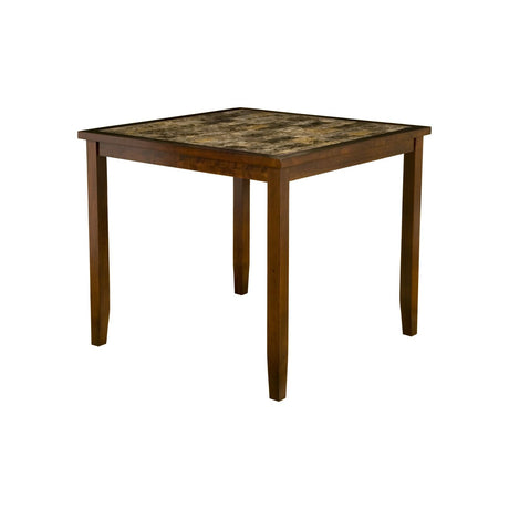 Capitola Faux Marble 5 Piece Pub Set, Espresso-Pub Set-Parc Decor