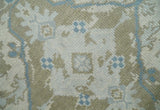 Cappadocia Rug 8x10 Hand Knotted Turkish Blue, Beige and Ivory Traditional Antique Persian Low Pile Area Rug | AC31810