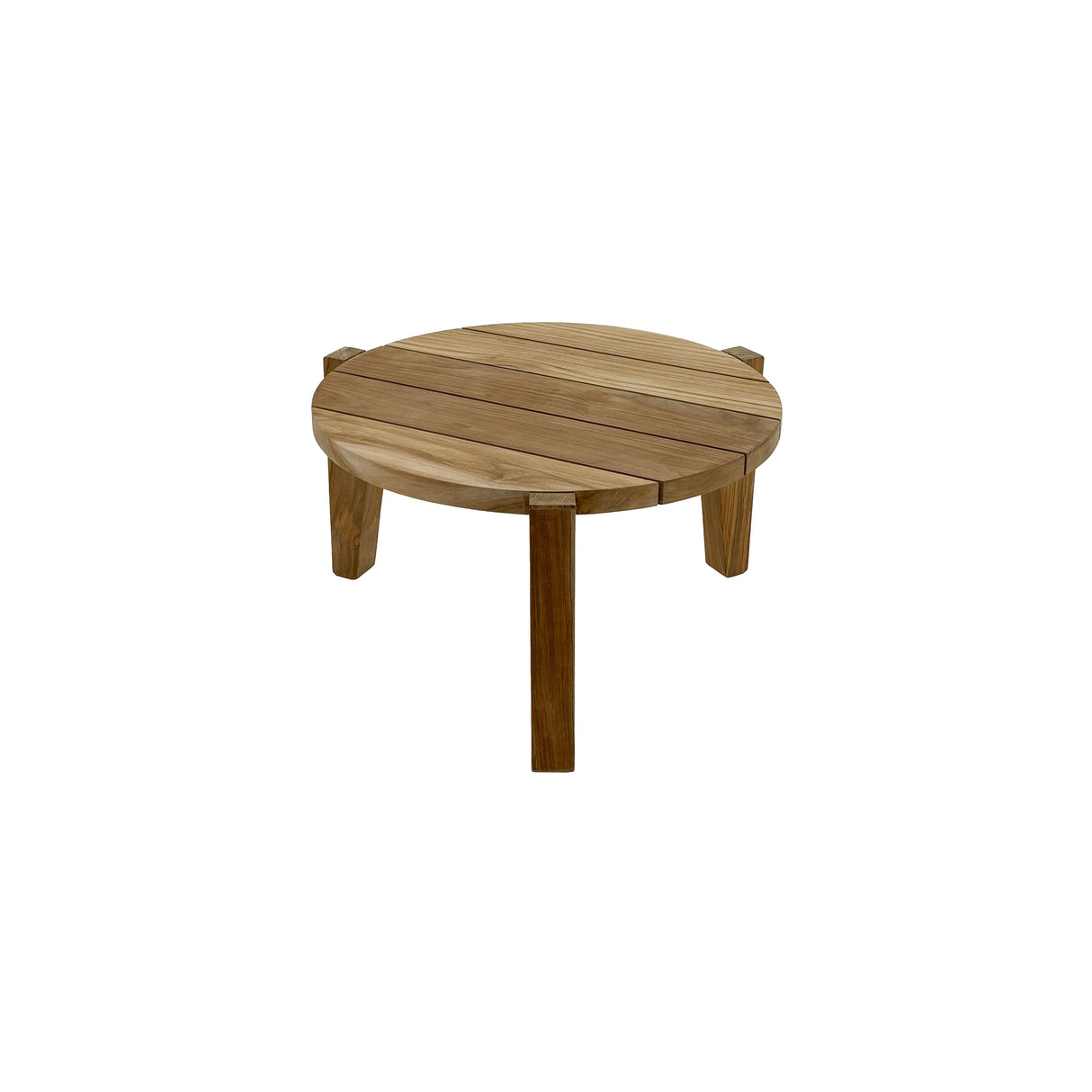 Carlsbad Natural Teak Wood Circular Coffee Table – 25-33"-Coffee Table-Parc Decor