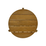Carlsbad Natural Teak Wood Circular Coffee Table – 25-33"-Coffee Table-Parc Decor