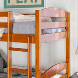 Carolina Transitional Solid Wood Twin-over-Twin Bunk Bed