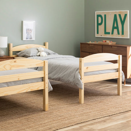 Carolina Transitional Solid Wood Twin-over-Twin Bunk Bed