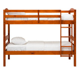 Carolina Transitional Solid Wood Twin-over-Twin Bunk Bed