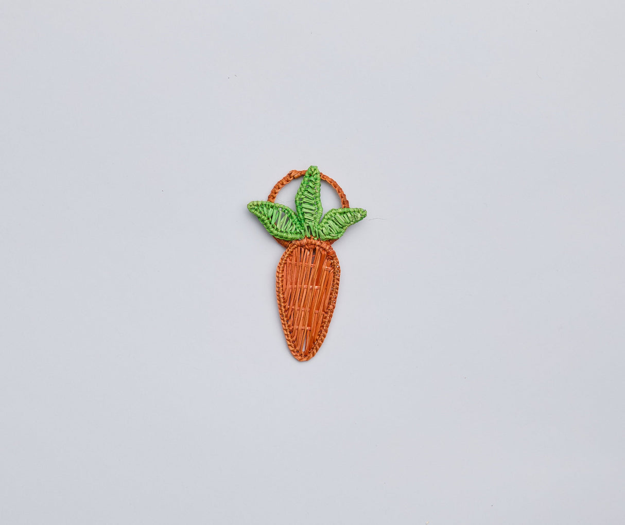 Carrot Napkin Ring – 3.5” Handwoven Iraca Palm – Artisan Spring Table Decor from Colombia-Napkins-Parc Decor