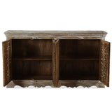 Carved Wooden 4-Door Sideboard
