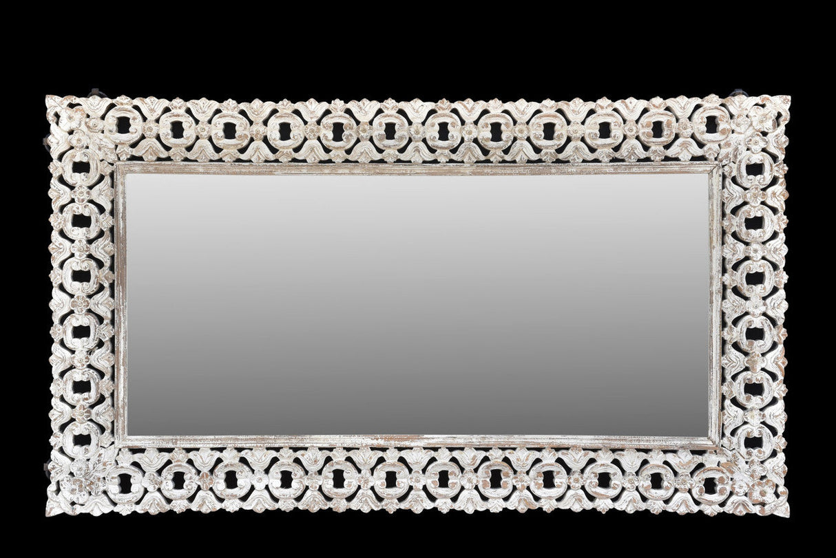 Carved Wooden Mirror-mirrors-Parc Decor