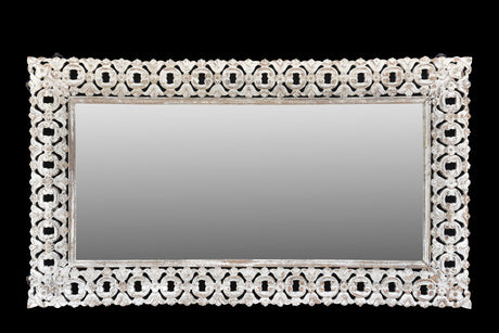 Carved Wooden Mirror-mirrors-Parc Decor