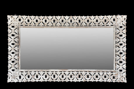 Carved Wooden Mirror-mirrors-Parc Decor