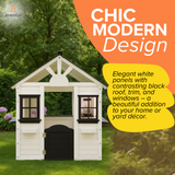 Casa | Modern White Wooden Playhouse for Kids, Indoor & Outdoor