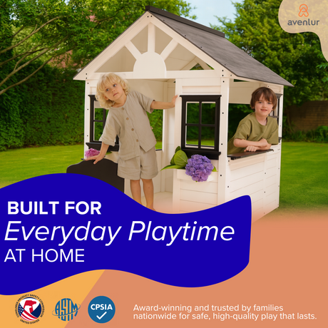 Casa | Modern White Wooden Playhouse for Kids, Indoor & Outdoor